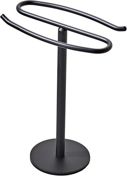 Matte Black Hand Towel Holder Stand,13 Inch Free-Standing Towel Rack, SUS304 Stainless Steel Towel Bar Rack Stand, Tower Bar for Bathroom Kitchen Vanity Countertop…