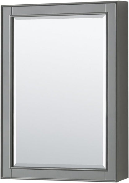 Wyndham Collection Deborah 80 inch Double Bathroom Vanity in Dark Gray, White Carrara Marble Countertop, Undermount Square Sinks, and Medicine Cabinets