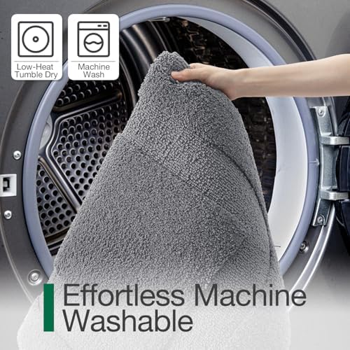 LUMI Ultra Soft Bathroom Rugs Absorbent, Non Slip Bath Mat 16X24, Dark Grey
