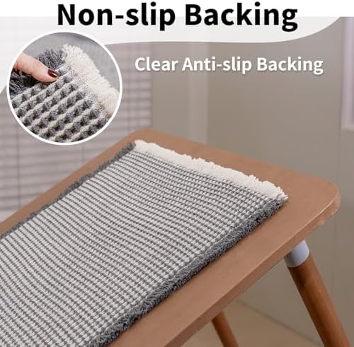 Long Bath Mat, Waffle Bathroom Runner Rug Non Slip Washable, 24 x 72