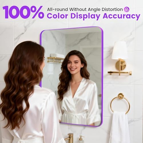 18" x 24" Purple Bathroom Mirrors for Over Sink