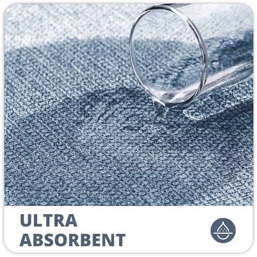 Bosap Bath Mat,Ultra Thin Bathroom Runner Rugs,Large Bath Mats for Bathroom,Quick Dry,Non-Slip,Machine Washable,Low Pile,Bath Rug,Shower Outside,Sink,Home Decor Accessories.Blue,2'x6'(24x72inch)