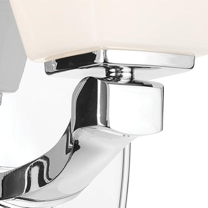 Kichler Marant 5" 1-Light Wall Sconce with Opal Glass in Chrome, for Bathroom, Powder Room, Hallway, Fireplace, (5" W x 9.5" H), 55214CH