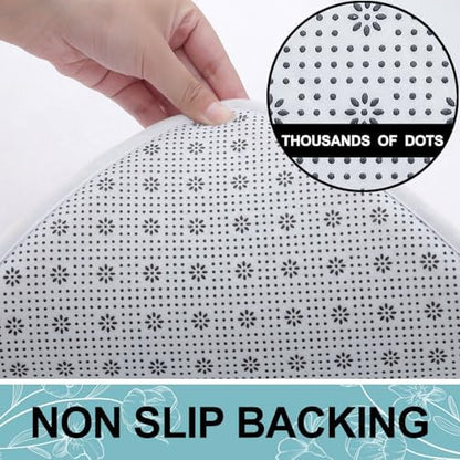Smiry Memory Foam Toilet Rugs 20x20, Extra Soft Absorbent Bathroom Rugs