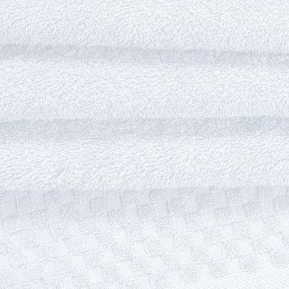 MyOwn Ultra Soft 3 Pack Cotton Towel Set, Contains a Bath Towels 28x55 inch, a Hand Towels 16x24 inch & a Wash Coths 12x12 inch, Ideal Everyday use, Compact & Lightweight - White