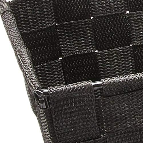 Whitmor 6581-2712-BLK Woven Strap Small Shelf Tote Black (Pack of 6)