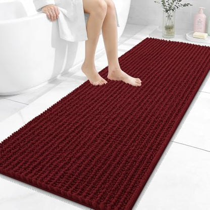OLANLY Bathroom Runner Rugs 59x24, Thick Soft Absorbent Chenille Bath Rugs