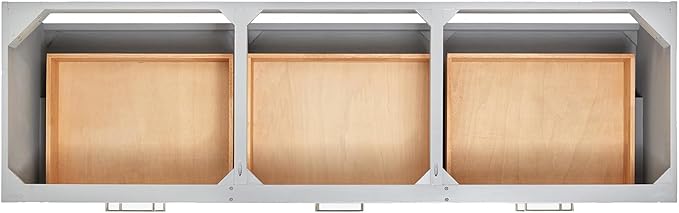 ARIEL Hutton 72-inch Bathroom Vanity with Sink,Solid Wood, 1.5-inch Carrara White Quartz Countertop & Backsplash, Double Rectangular Porcelain Sink, 3 Dovetail Drawers, Grey
