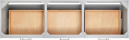 ARIEL Hutton 72-inch Bathroom Vanity with Sink,Solid Wood, 1.5-inch Carrara White Quartz Countertop & Backsplash, Double Rectangular Porcelain Sink, 3 Dovetail Drawers, Grey