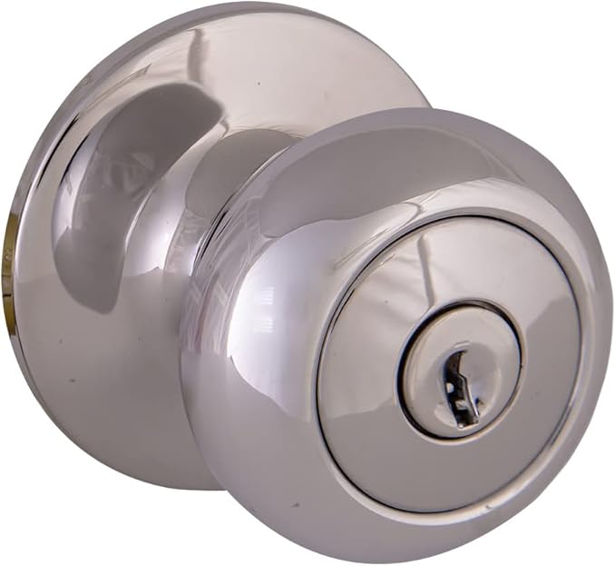 Design House 779025 Cambridge Keyed Entry Door Knob Polished Chrome