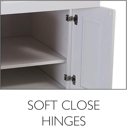 Design House Brookings Shaker Unassembled Wall Kitchen Cabinet W1524, 15 W x 12 D x 24 H, Painted White with Sherwin Williams®, Solid Wood – Design House, 561548