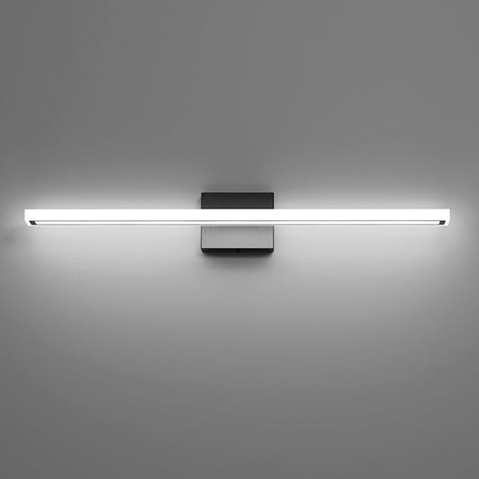 31.5inch Black LED Bathroom Vanity Light Bar 24W Modern Bath Light Fixture Over Mirror Vanity Light Cool White 6000K
