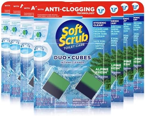 Soft Scrub In-Tank Toilet Cleaner Duo-Cubes, Alpine Fresh, 2 Count, 7-Pack