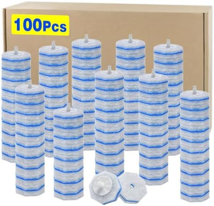 100pcs Disposable Brush Head Refills For Clorox Toilet Cleaning System,