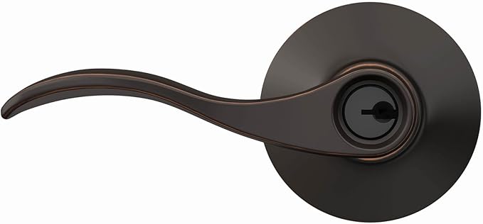 Schlage F51A ACC 716 Accent Door Lever, Keyed Entry Lock, Aged Bronze