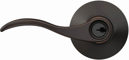 Schlage F51A ACC 716 Accent Door Lever, Keyed Entry Lock, Aged Bronze