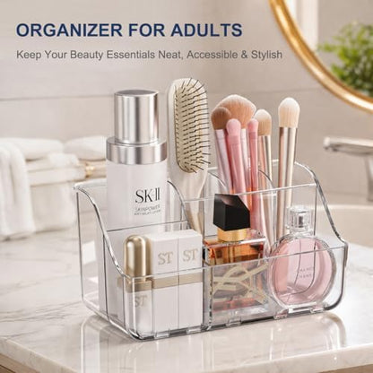 Sotfamily Clear Kids Toothbrush Holders for Bathrooms, 1 Pack(No-Drill)