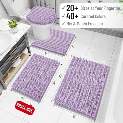 Arotive Bathroom Rugs Mat 40x24, Soft Absorbent Chenille Shaggy Bath Mat