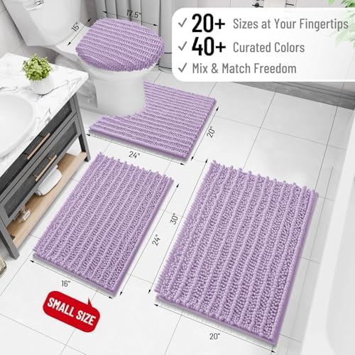 Arotive Bathroom Rugs Mat 54x24, Soft Absorbent Chenille Shaggy Bath Mat