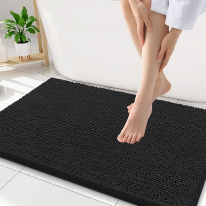 Smiry Bathroom Rugs 32X20, Luxury Chenille Extra Soft Absorbent Bath Mat
