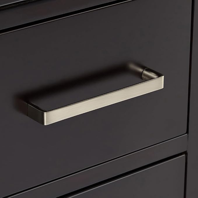ARIEL Cambridge 36-inch Bathroom Vanity Base Cabinet,Solid Wood, 2 Soft Closing Doors, 5 Dovetail Drawers, Espresso
