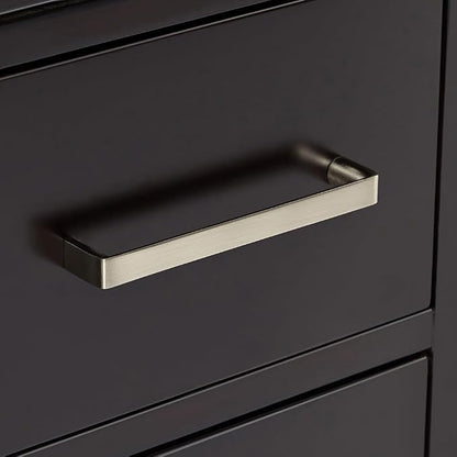 ARIEL Cambridge 36-inch Bathroom Vanity Base Cabinet,Solid Wood, 2 Soft Closing Doors, 5 Dovetail Drawers, Espresso