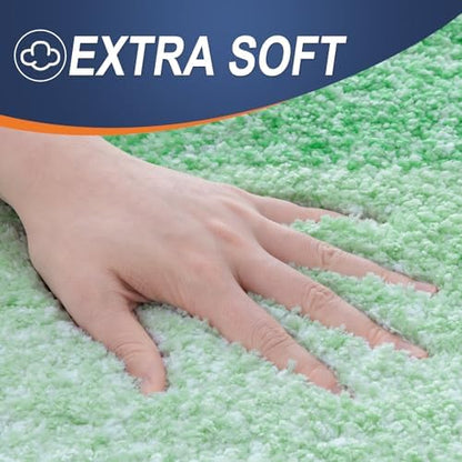 OLANLY Luxury Toilet Rugs U-Shaped 24x20, Soft Absorbent Microfiber Mat