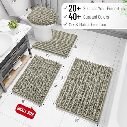 Arotive Bathroom Rugs Mat 30x20, Soft Absorbent Chenille Shaggy Bath Mat