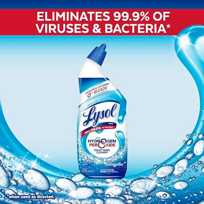 Lysol Toilet Bowl Cleaner Clinging Gel, OXI Action, 0% Bleach, 24 oz, 4Pack