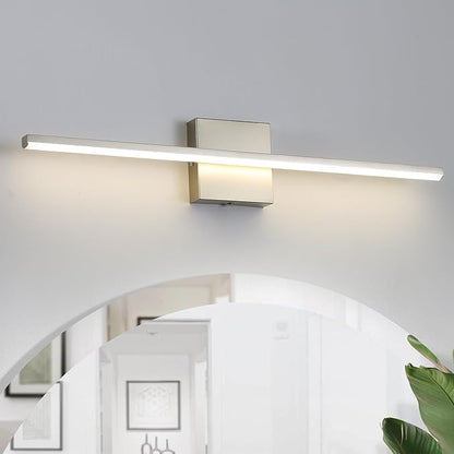 Modern Bathroom Vanity Light 24 Inch, 18W Brushed Nickel Bathroom Light Fixture Over Mirror, Dimmable 5CCT LED Wall Sconce Lighting for Restr