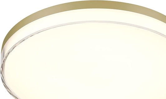 Minka Lavery 769-2-787-L Vantage LED Flush Mount, 1-Light, 30 Total Watts, 13-in H x 1.5-in W, Ashen Brass