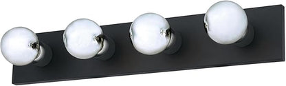 Westinghouse 6117600 Traditional Four-Light Indoor Vanity Light Fixture, Matte Black
