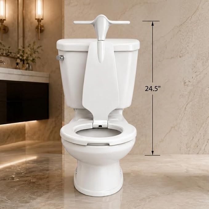 True Toilet® Toilet Seat with Urinal Attachment for Seniors, Special Needs & Medical Use – Splash-Free Hygiene Support Solution for Reduced Urine Splatter (Elongated)
