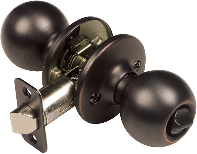 Design House 791590 Ball Privacy Bed and Bath Door Knob Oil Rubbed Bronze
