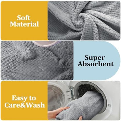 Mixweer 20 Pcs Bath Towel and Washcloths Set for Bathroom, Light Gray