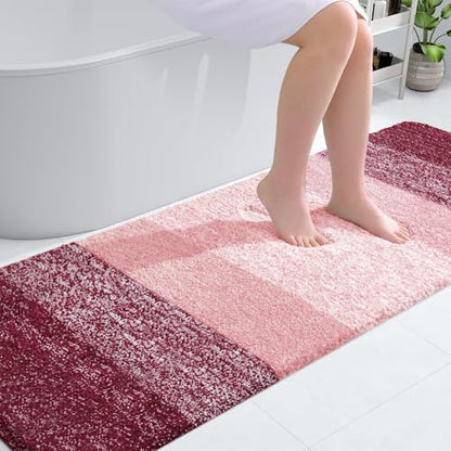 OLANLY Bathroom Runner Rug 70x24, Extra Soft Absorbent Microfiber Bath Rugs