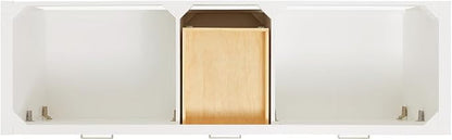 Alenza 72 Inch Bathroom Vanity Double Sink — White Bathroom Vanity with Sink, 1.5" Edge Carrara White Quartz Countertop & Backsplash, 4 Soft-Close Doors, 4 Dovetail Drawers