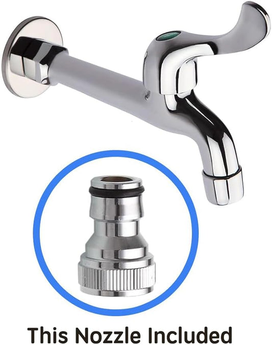 HARPOON Wall Mounted Balcony Mop Sink Faucet Brass Single Handle Cold Garden, Laundry Utility Faucets G1/2'' Inch Thread, Copper Chrome
