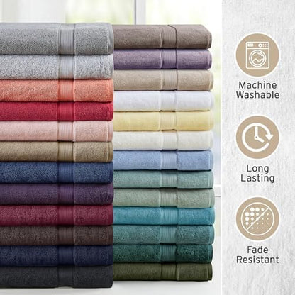 Madison Park 800GSM 100% Cotton Bathroom Bath Towel Set of 8, Taupe