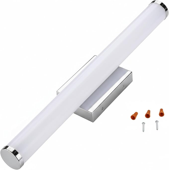 24 Inch Modern LED Vanity Light, Polished Chrome Bathroom Lighting Fixture, 3000K Warm White Light Bar for Mirror (22W, 1760Lumens, CRI>90, ETL Listed)
