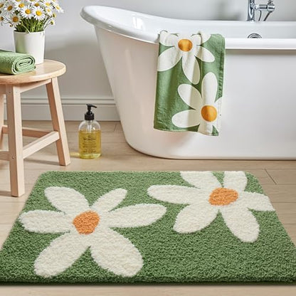 LUMI Bathroom Rug 20x32, Soft Absorbent Microfiber Bath Mat, Non Slip