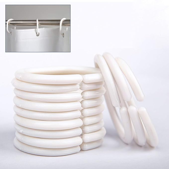 Grey (72x78 Inches) Fabric Shower Curtain Liners Hotel Quality Machine Washable Bath Bathroom w/12pcs Hooks