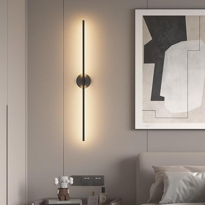 40In Hardwired Modern Wall Sconce for Bathroom Black Vanity Light Fixture 3000K Bathroom Sconce 360° Rotate Warm Light for Bedroom Living Room