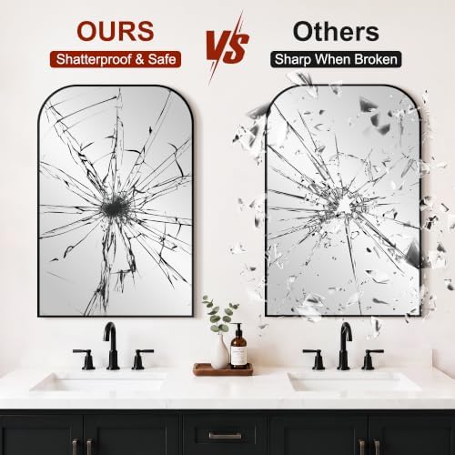 Bathroom Black Vanity Mirror for Over Sink, 36" x 24"