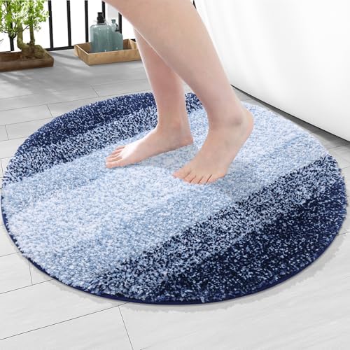 Arotive Microfiber Bathroom Rugs, Shaggy Soft and Absorbent Bath Rug, 24x24
