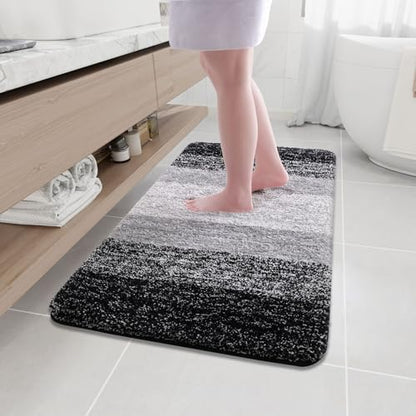 Arotive Microfiber Bathroom Rugs, Shaggy Soft Absorbent Bath Rug, 44x24