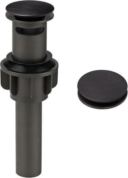 Pop Up Drain for Bathroom Sink, ARCORA Oil Rubbed Bronze Vessel Sink Drain with Overflow, Pop Up Bathroom Sink Stopper