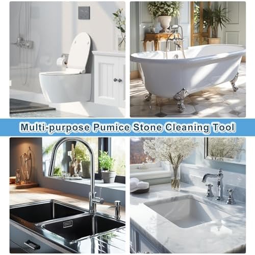 Pumice Stone Toilet Bowl Cleaner for Hard Water Ring & Stains