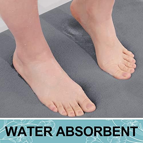 Smiry Memory Foam Toilet Rugs 20x20, Extra Soft Absorbent Bathroom Rugs