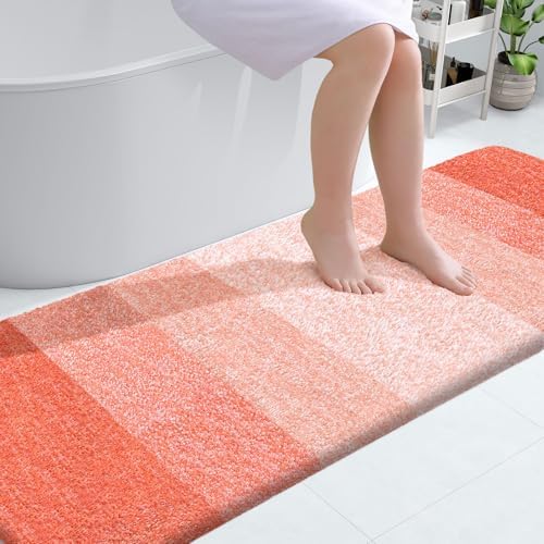 OLANLY Bathroom Runner Rug 70x24, Extra Soft Absorbent Microfiber Bath Rugs